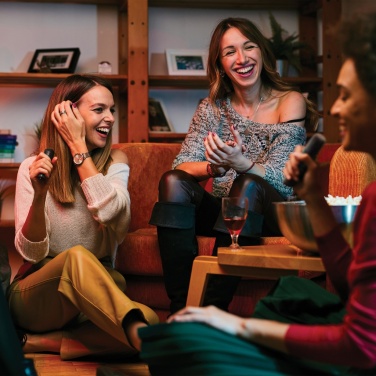 Logo trade promotional items image of: Singvibe RCS recycled plastic karaoke set with double mic